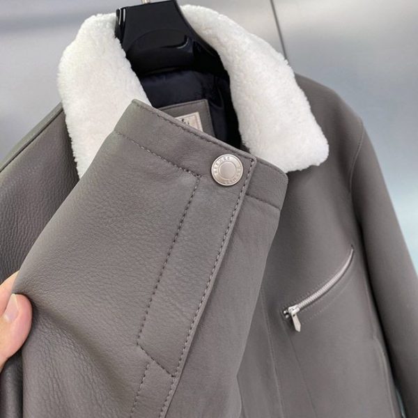 激安価格！エルメス クロップド ジャケット 偽物 ディアスキン eri90917 - 画像 (6)