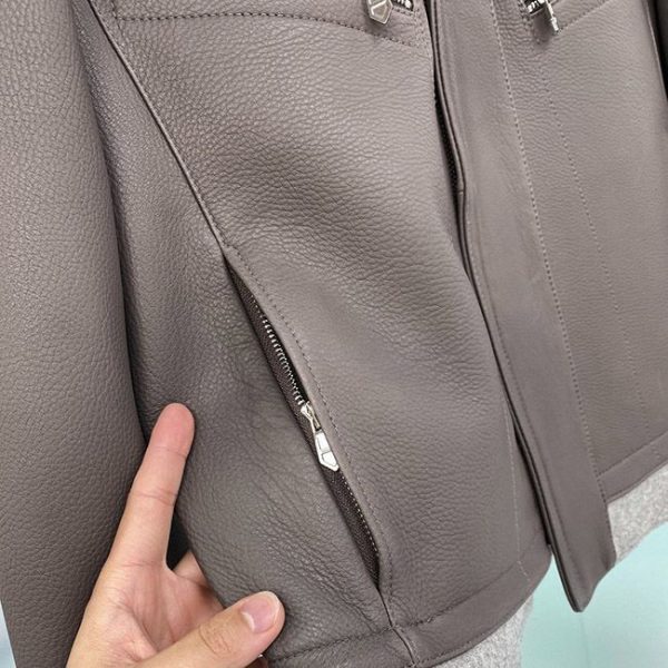 激安価格！エルメス クロップド ジャケット 偽物 ディアスキン eri90917 - 画像 (7)