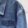 超話題!MM6 ディストレスデニムジャケット 偽物 ブルー Mao99832 - 画像 (3)