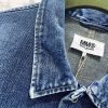 超話題!MM6 ディストレスデニムジャケット 偽物 ブルー Mao99832 - 画像 (2)