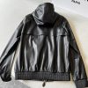 すぐ届 ベルルッティ レザー ジャケット 長袖 ロゴ フード beu07023 - 画像 (2)
