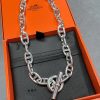 《大人気！》エルメス シェーヌダンクル ネックレス 偽物 GM シルバー H101263B00 - 画像 (4)